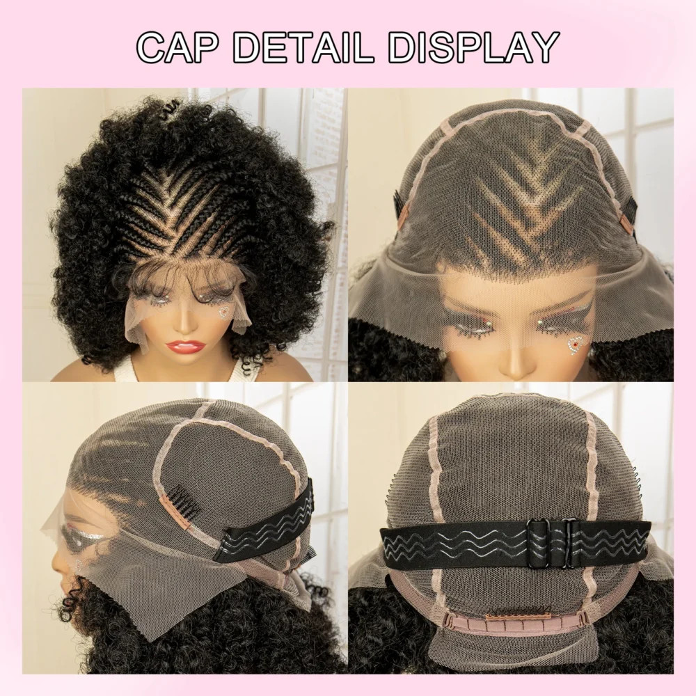 Full Lace Braided Wig – Natural Afro Kinky Wave Texture - Image 3